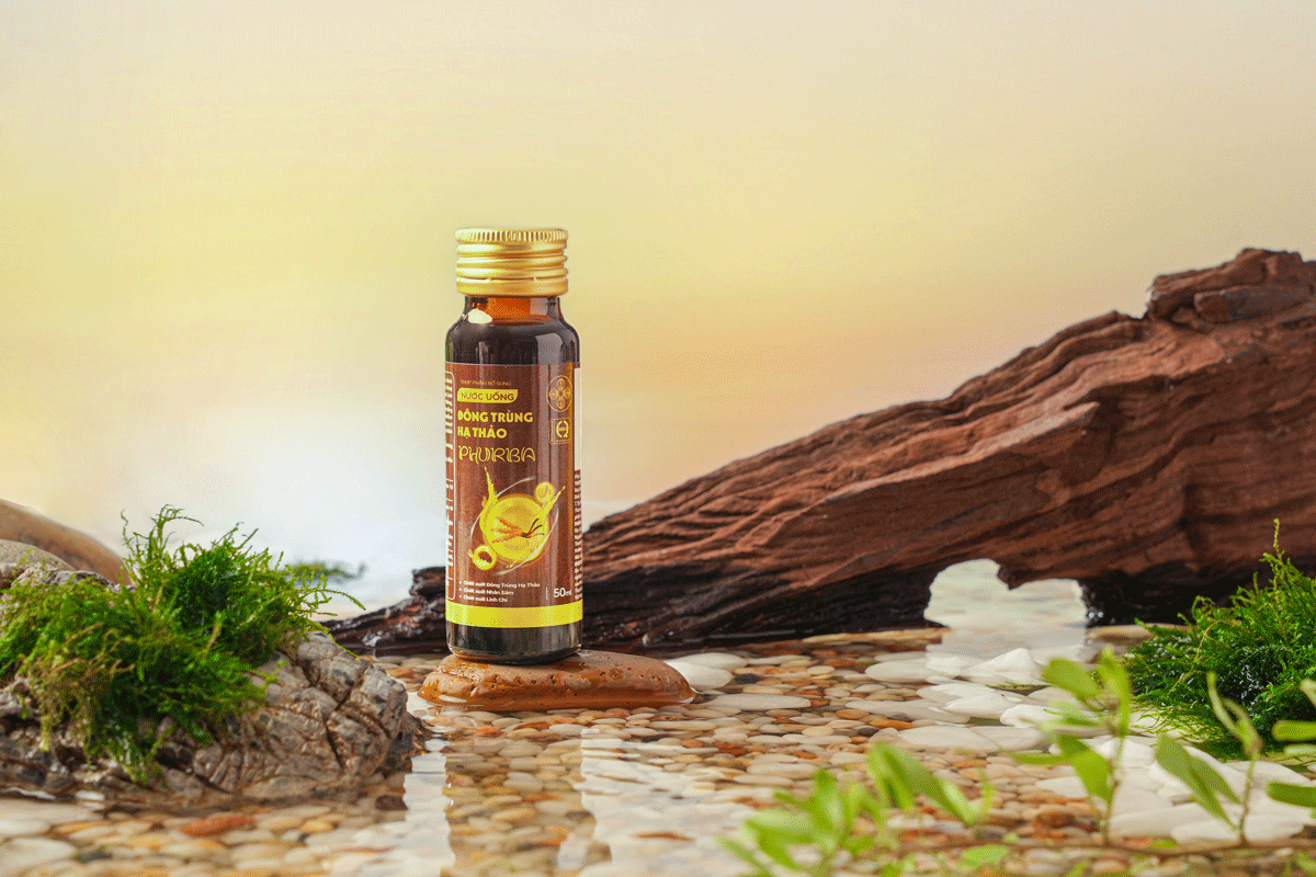 Nước uống đông trùng hạ thảo Phurba đạt chuẩn HACCP, GMP, ISO