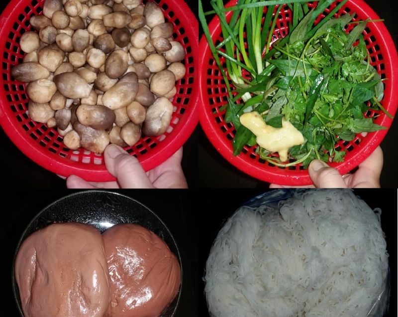 Sơ chế, làm sạch các nguyên liệu thật cẩn thận