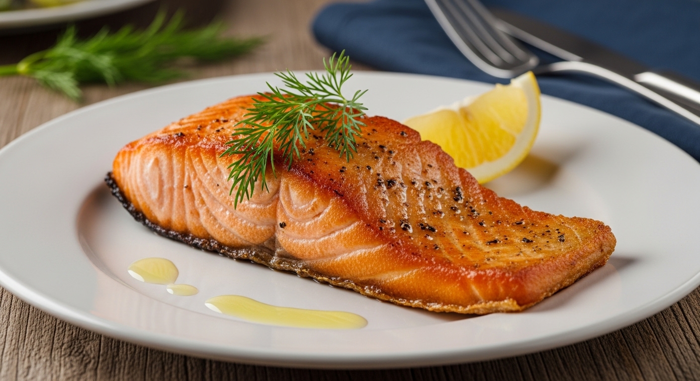 cá hồi áp chảo thơm ngon