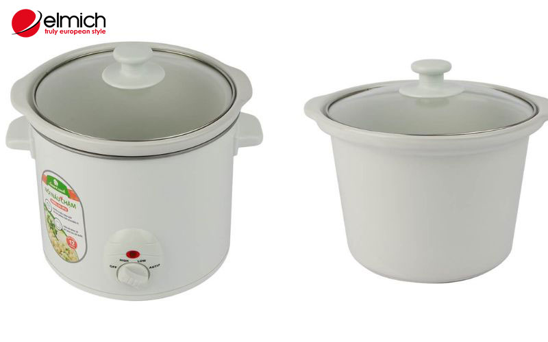 Hình 1: Nồi nấu cháo chậm với nút chỉnh thủ công