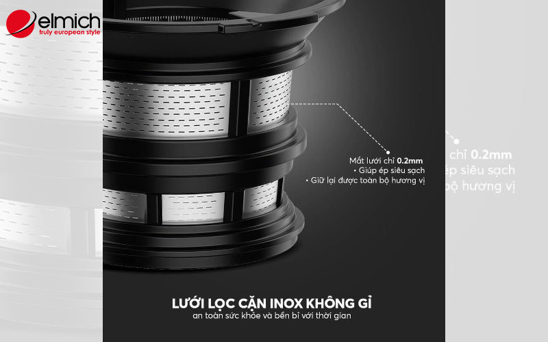 Hình 2: Chất liệu làm lưới lọc cũng dùng đánh giá máy ép chậm nào tốt nhất?