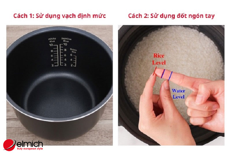 Hình 3: Sử dụng các cách khác nhau để đong nước chính xác