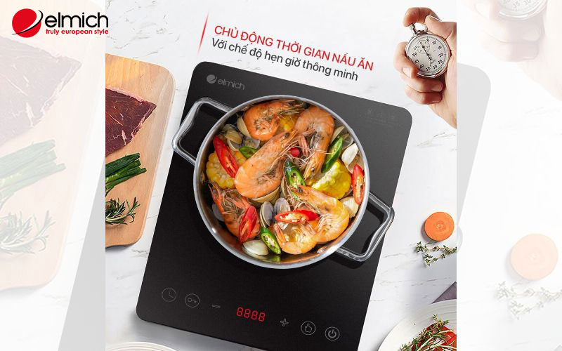 Hình 4: Bếp điện từ đơn Elmich ICE-3874 – thiết kế mỏng nhẹ