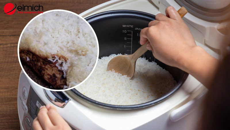 Hình 4: Bạn chọn nhầm chế độ nấu cũng khiến nồi cơm điện điện tử bị cháy