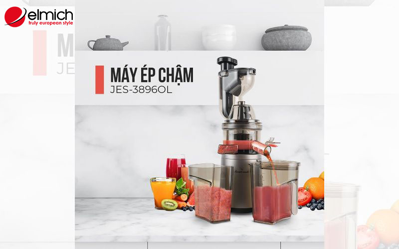 Hình 5: Máy ép chậm Smartcook JES-3896 có cấu tạo trục ép 7 vòng xoắn