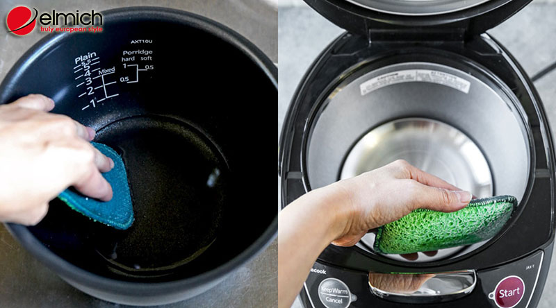 Hình 5: Lưu ý để vệ sinh nồi cơm điện đúng cách