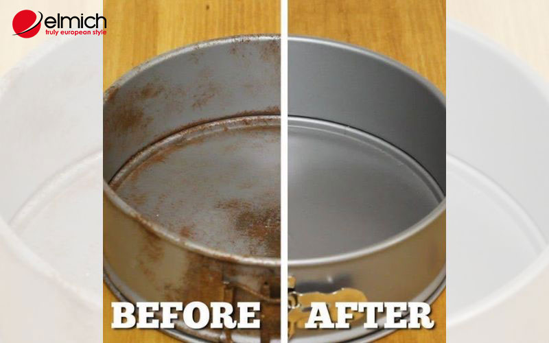 Hình 6: Sử dụng Baking soda giải quyết vết gỉ cứng đầu