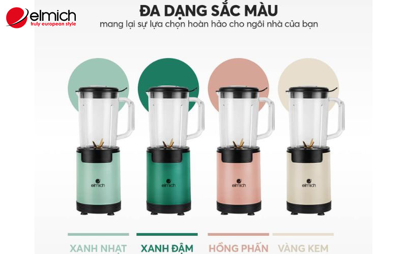 Hình 7: Máy xay sinh tố Elmich BLE 3888EY – thiết kế thời trang, nhiều màu sắc