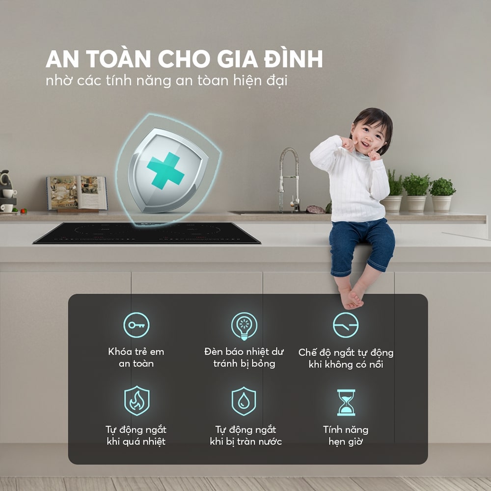 Bếp từ elmich hiện đại và an toàn