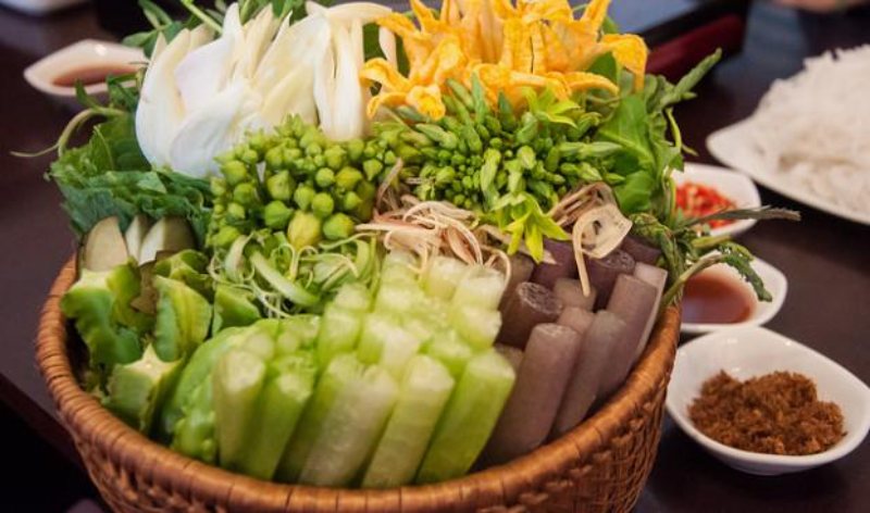 Một vài loại rau thường sử dụng để ăn kèm cùng lẩu