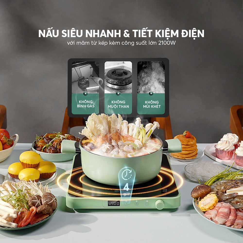 Mặt kính ceramic trên bếp từ elmich