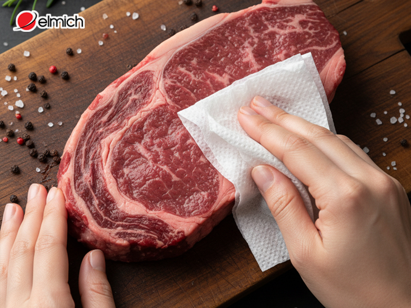 Thái thịt bò dày 2-3cm cho món bò áp chảo