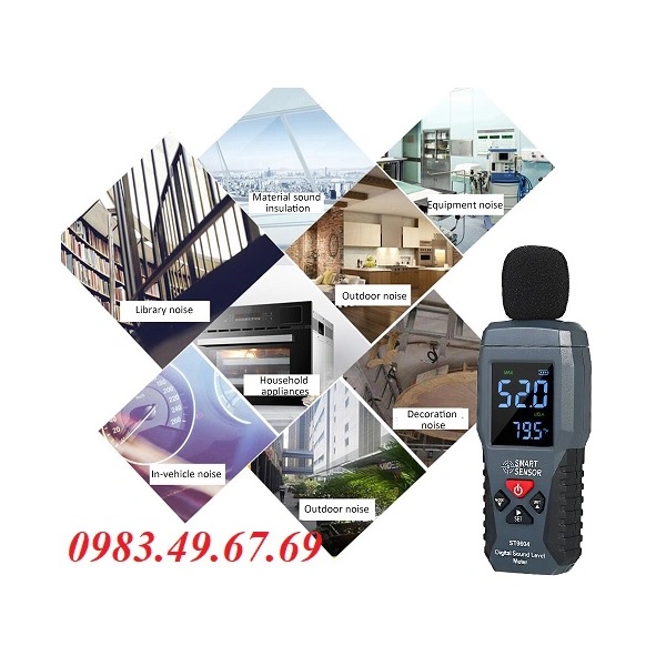 MÁY ĐO ĐỘ ỒN- MÁY ĐO CƯỜNG ĐỘ ÂM THANH ST9604 SMART SENSOR
