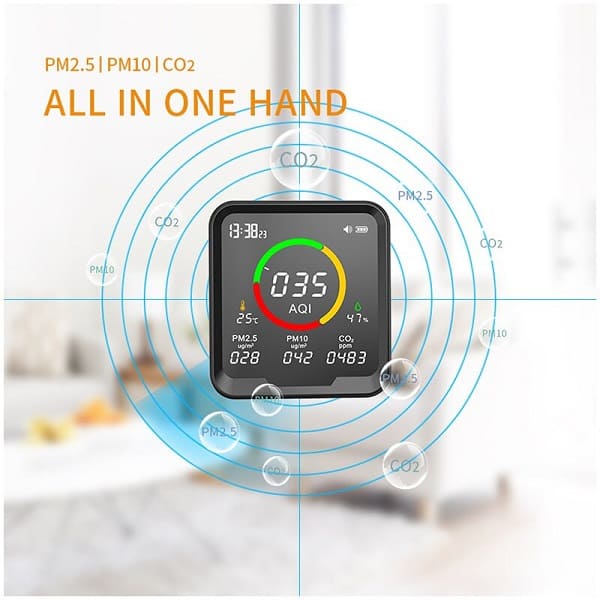 Máy đo nhiệt độ, độ ẩm, độ bụi trong không khí