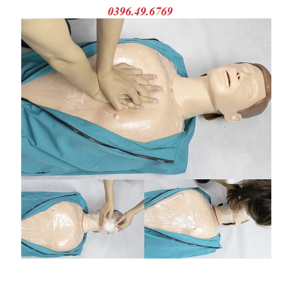 MÔ HÌNH HỒI SỨC TIM PHỔI NỬA NGƯỜI- MANIKIN CPR CÓ MÀN HÌNH ĐIỀU KHIỂN CHUYÊN NGHIỆP