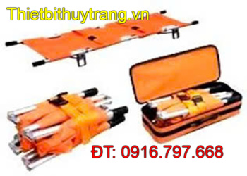 Cáng cứu thương TT150 gập bốn có vali đựng màu cam