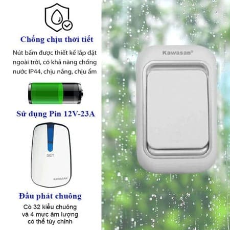 Chuông cửa không dây KAWA DB669