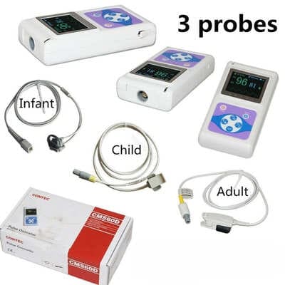 Máy đo oxy trong máu và nhịp tim trẻ em, người lớn cầm tay Contec CMS60D