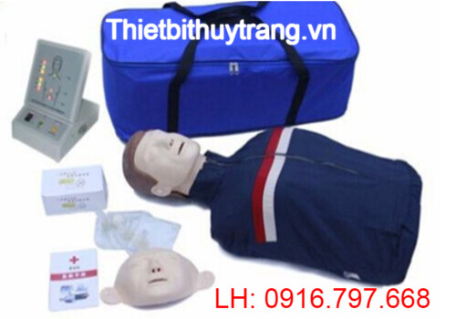 MÔ HÌNH HỒI SỨC CẤP CỨU CPR BÁN THÂN CÓ MONITOR