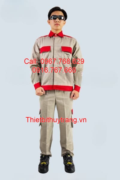 Quần áo bảo hộ vải kaki Hàn Quốc cao cấp