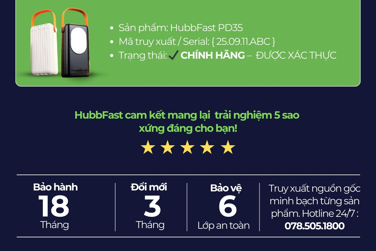 HubbFast PD35 – Thông Tin Chính Hãng & Xác Thực Sản Phẩm | Hubbtronix – ảnh 2
