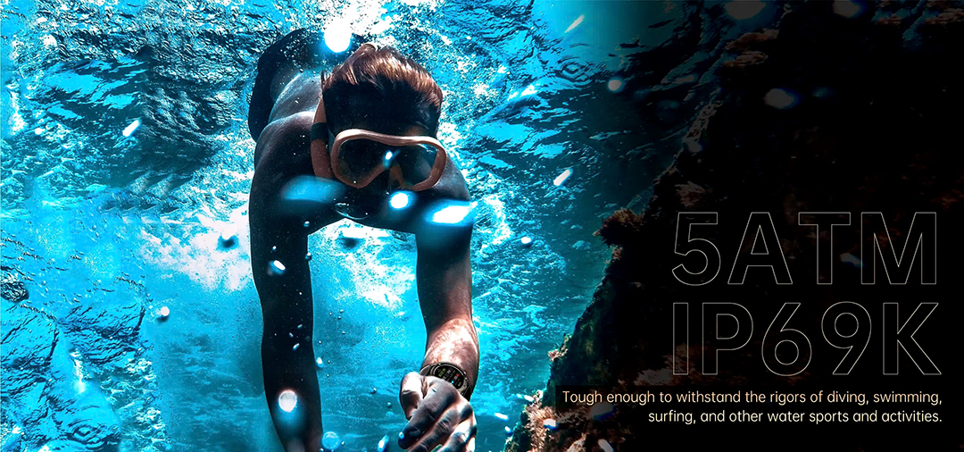 HubbWatch M56 chống nước 5ATM, lý tưởng cho bơi lội và thể thao ngoài trời