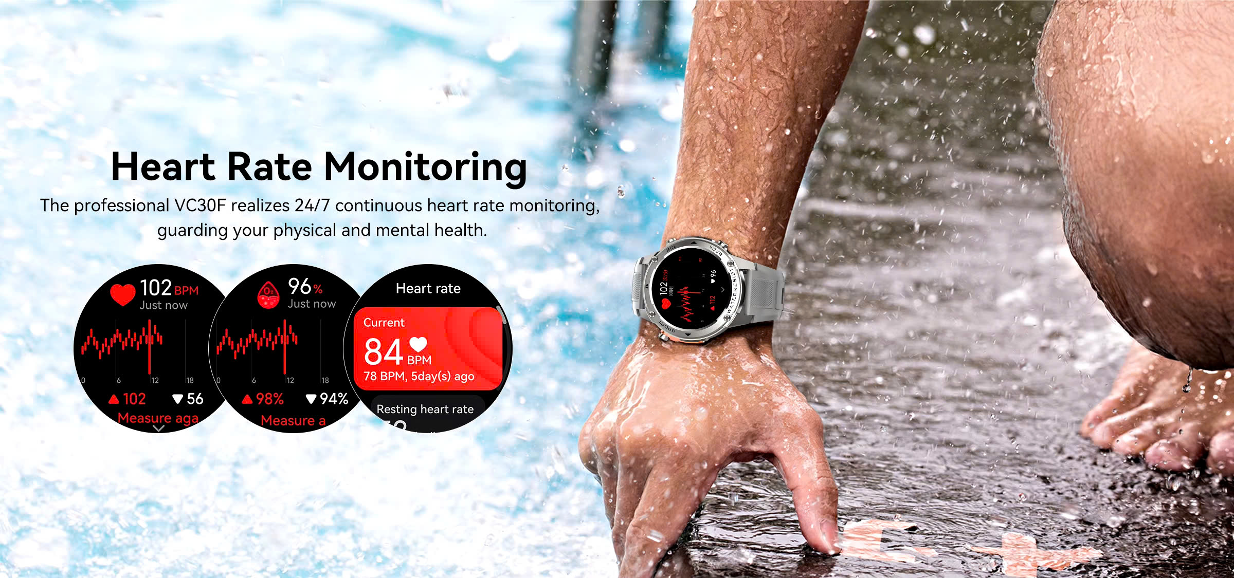 HubbWatch M56 theo dõi nhịp tim, huyết áp, giấc ngủ chính xác