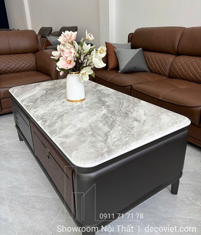 Bàn mặt đá sofa phù hợp không gian phòng khách