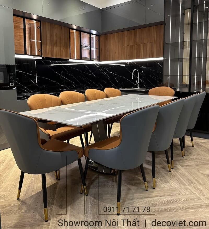 kích thước bàn ăn 10 ghế phù hợp không gian nhà phố