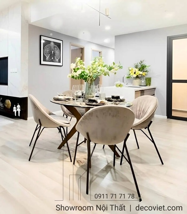 Bàn ăn tròn 4 ghế đẹp