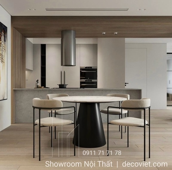 bàn ăn tròn 4 ghế hiện đại