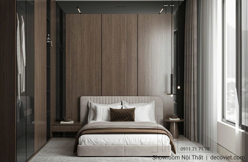 Phòng ngủ master mang phong cách hiện đại