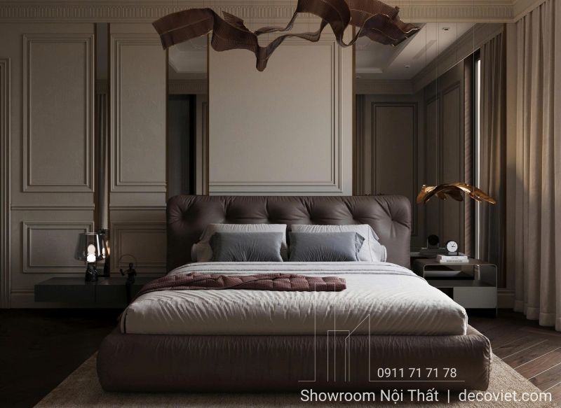 Thiết kế phòng ngủ cao cấp với phong cách tối giản