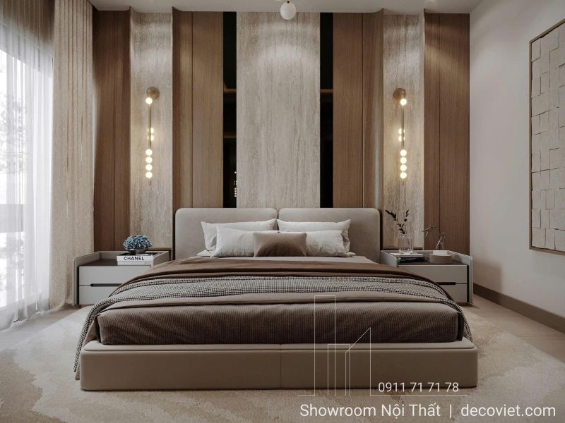 mẫu phòng ngủ phong cách tân cổ điển sang trọng