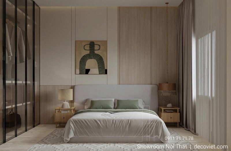 thiết kế phòng ngủ hiện đại tiện nghi phù hợp cho các căn hộ, chung cư