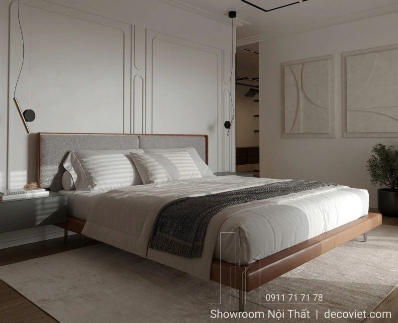 Được thiết kế phong cách Bắc Âu phòng ngủ master mang lại vẻ đẹp ấm ápp