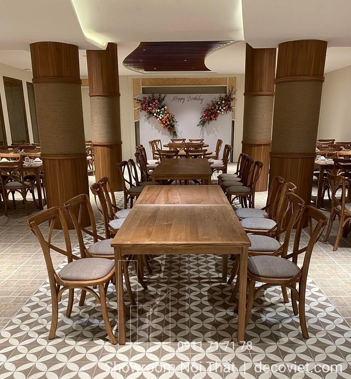 bàn ăn nhà hàng 10 người