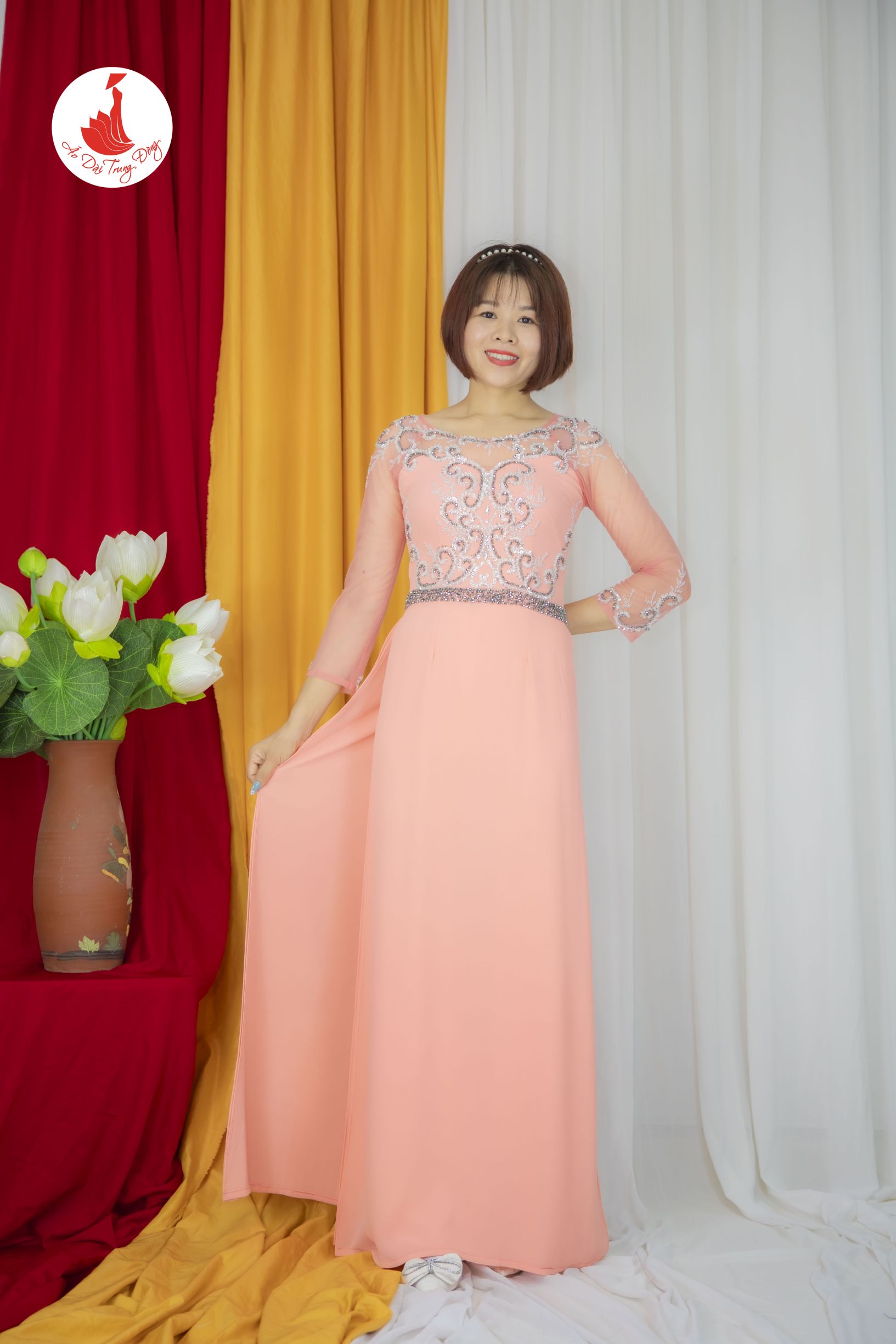 Mẫu áo dài đẹp năm 2023 shop áo dài trung đồng