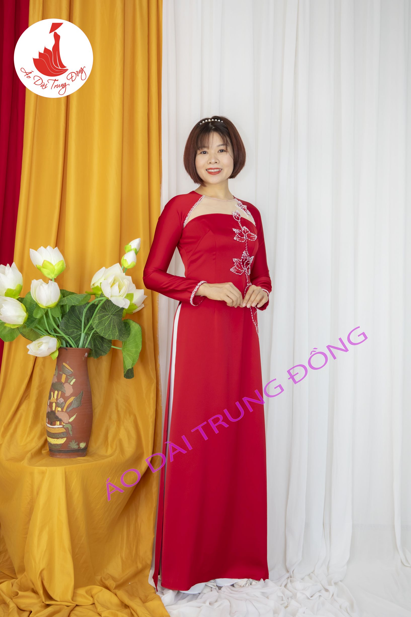 Mẫu áo dài đẹp chất liệu cao cấp