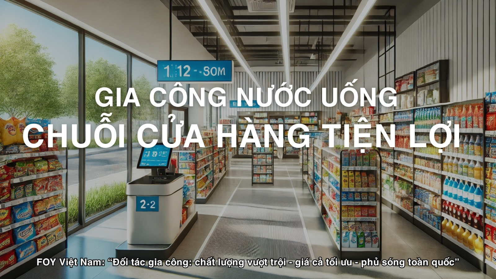 Gia công nước uống cho chuỗi cửa hàng tiện lợi