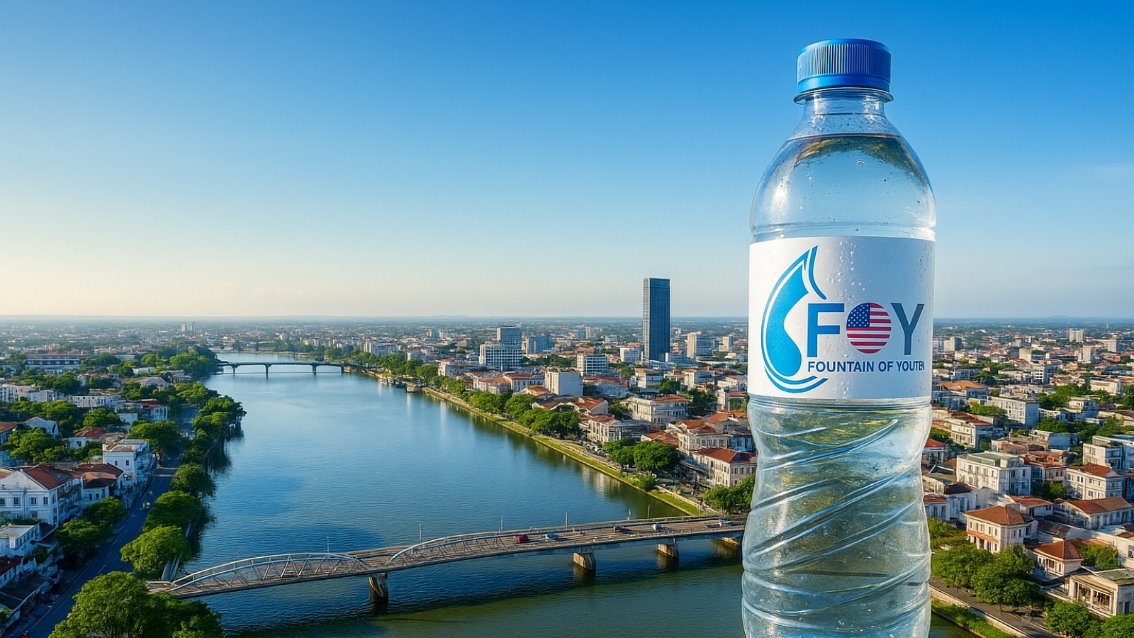 Gia công nước uống đóng chai in logo Thừa Thiên - Huế