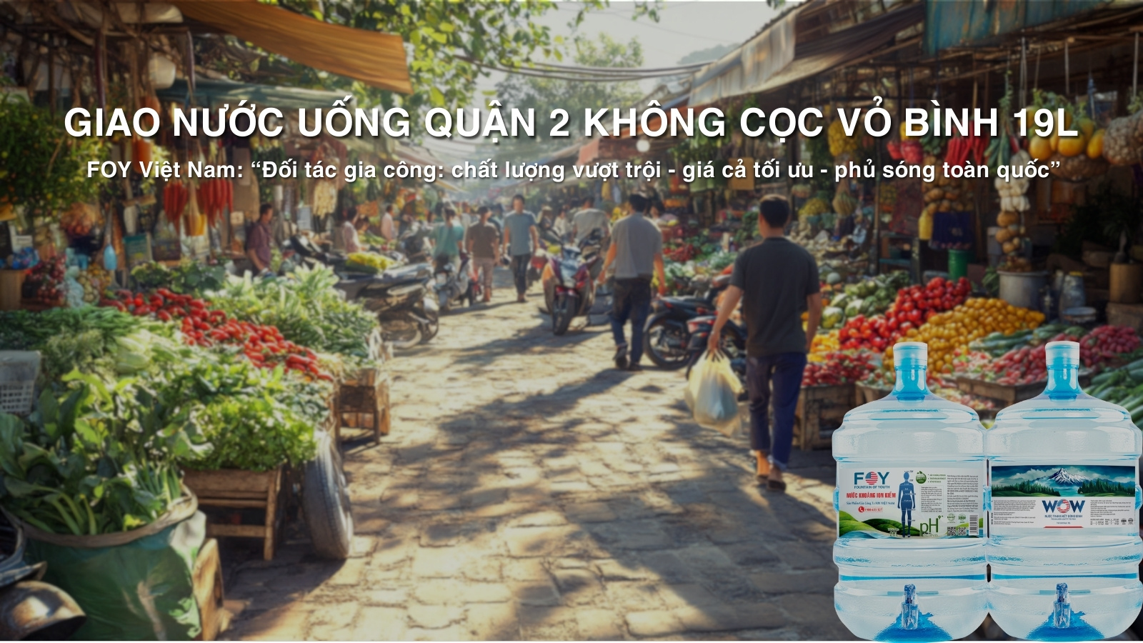 Giao nước uống Quận 2 miễn phí cọc vỏ bình 19L