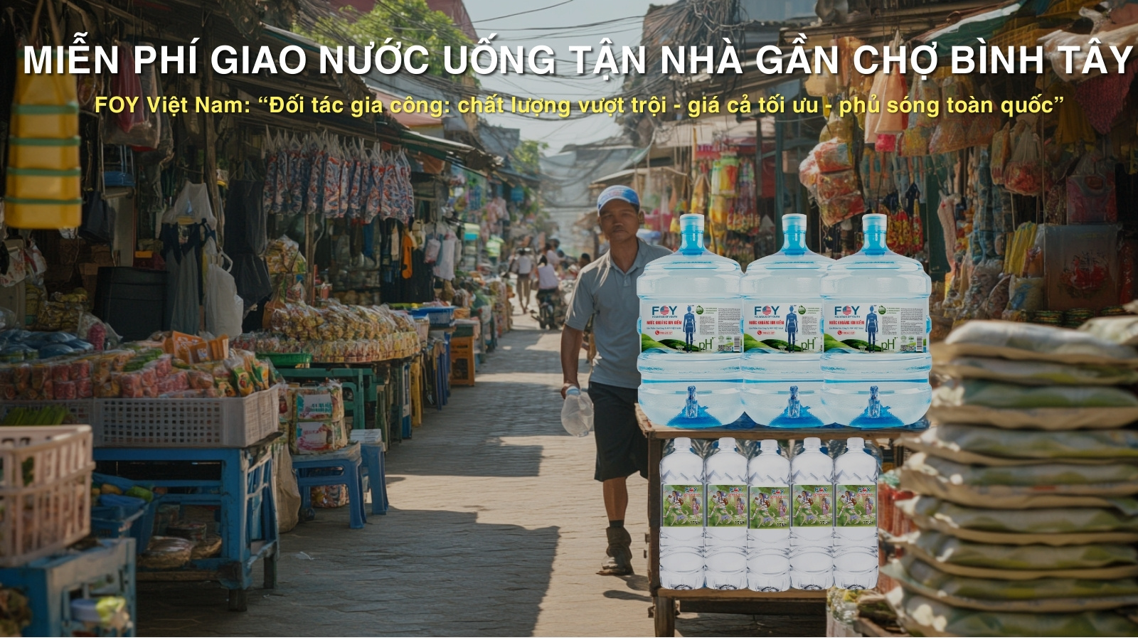 Miễn Phí Giao Nước Tận Nhà Gần Chợ Bình Tây