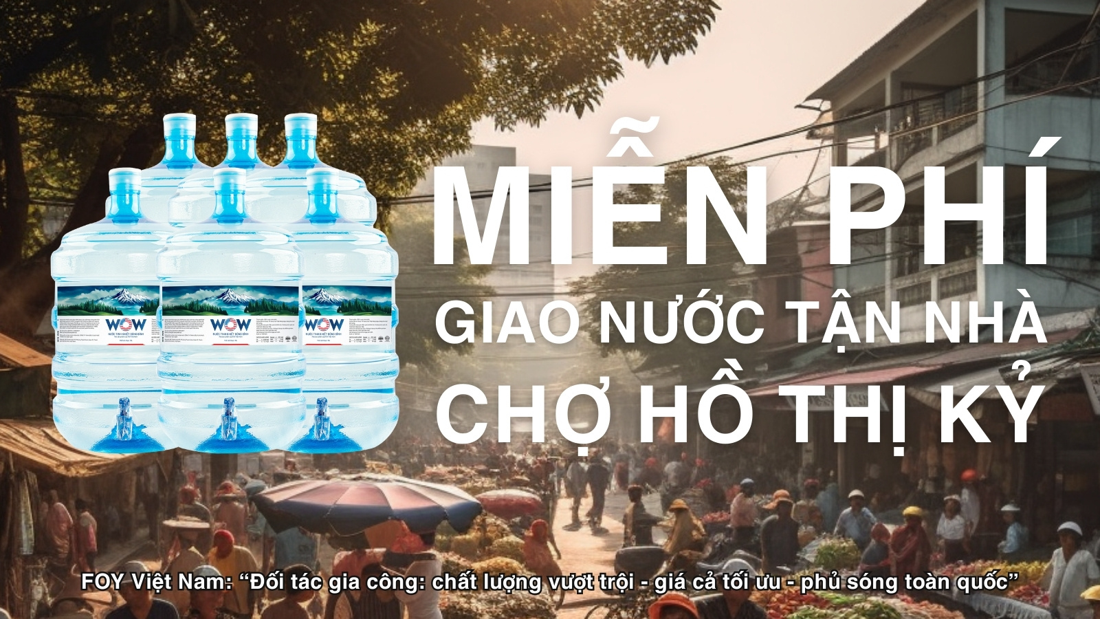 Miễn Phí Giao Nước Tận Nhà Gần Chợ Hồ Thị Kỷ