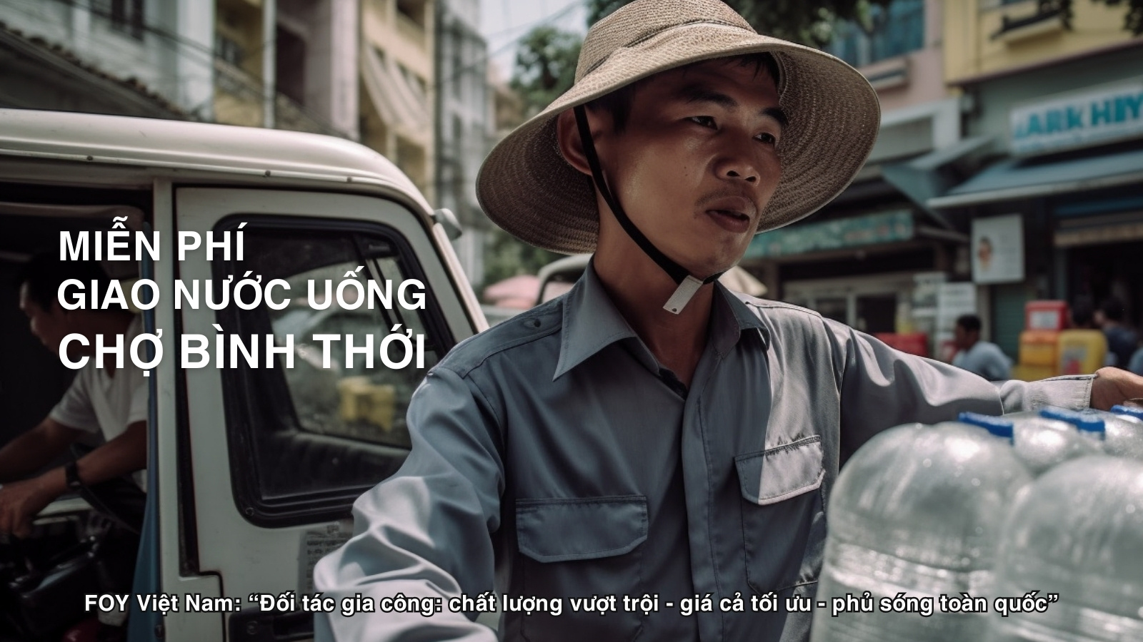 Miễn Phí Giao Nước Uống Tận Nhà Gần Chợ Bình Thới