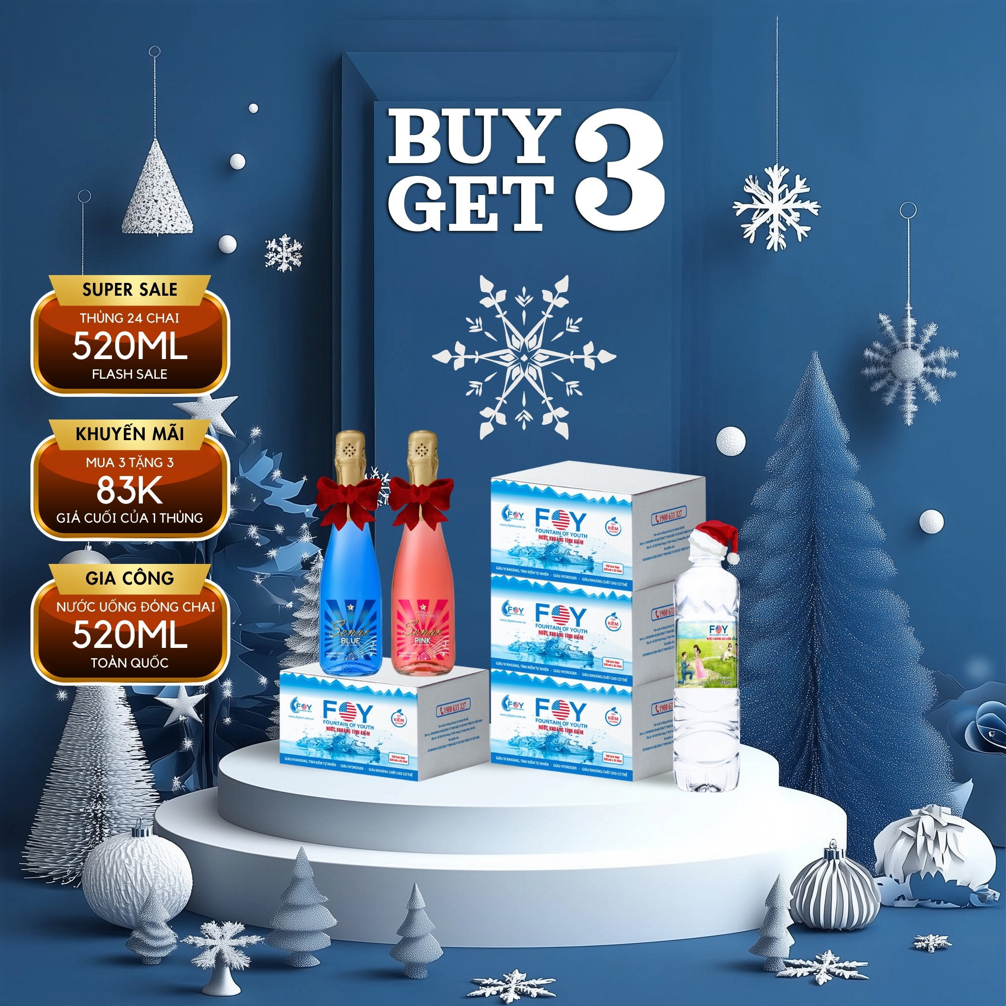 nước kiềm FOY với độ pH 8,5 - 9,5