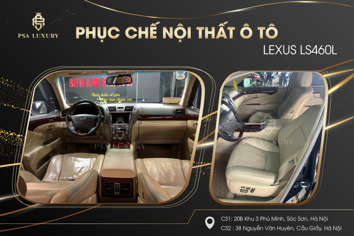 Phục chế nội thất xe Lexus LS460L 2008