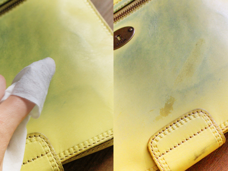 xử lý mực trên đồ da