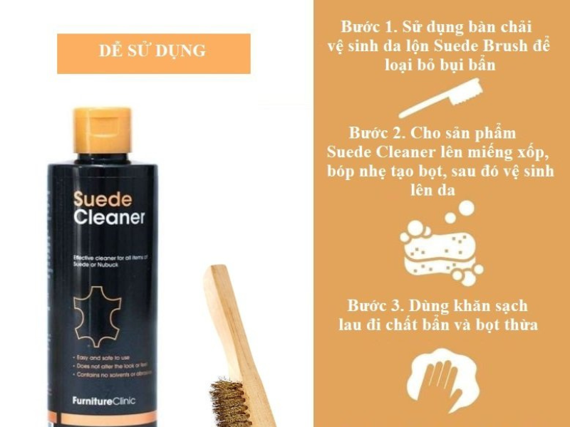 dung dịch vệ sinh da lộn, NuBuck với Suede Cleaner