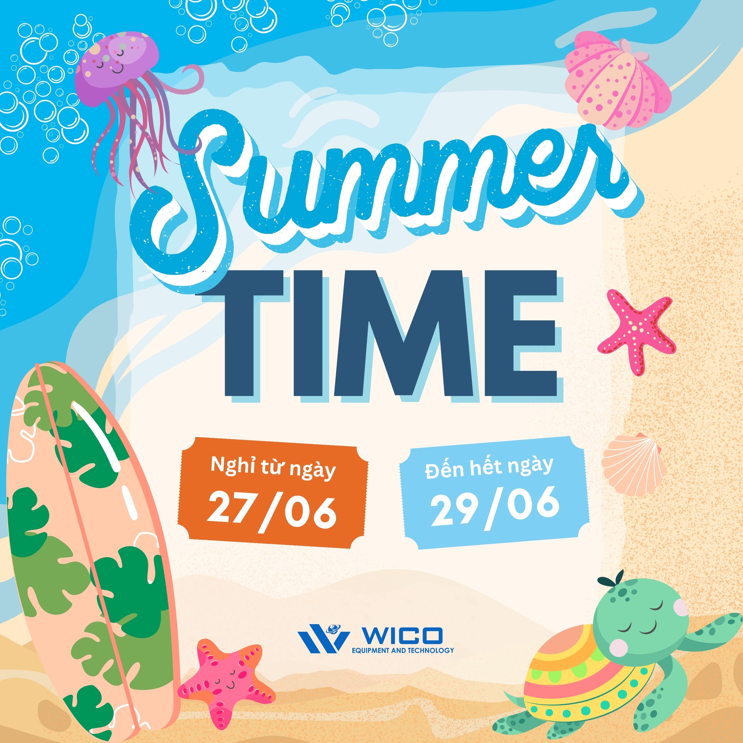 WICO - Thông Báo Du Lịch Hè 2025